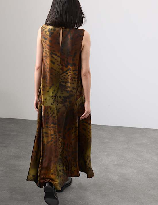 Animal Print Midaxi Column Dress