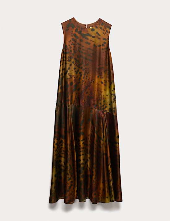 Animal Print Midaxi Column Dress