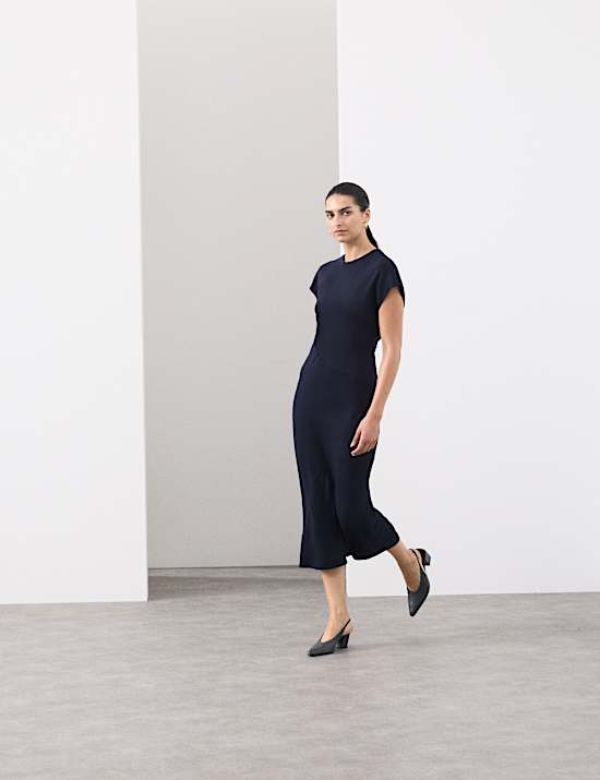 Robe midaxi en crêpe de satin