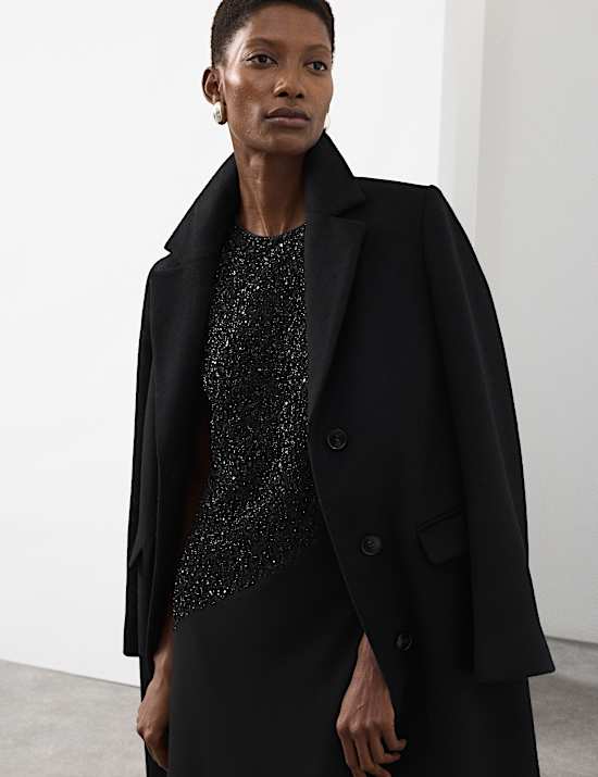 Robe coupe droite midaxi avec perles