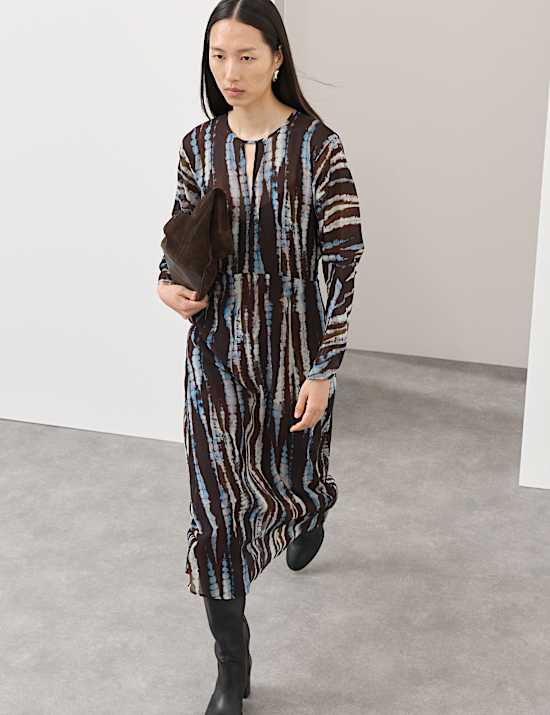 Chifon Printed Midaxi Column Dress