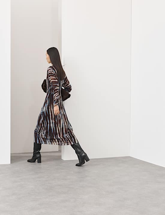 Chifon Printed Midaxi Column Dress