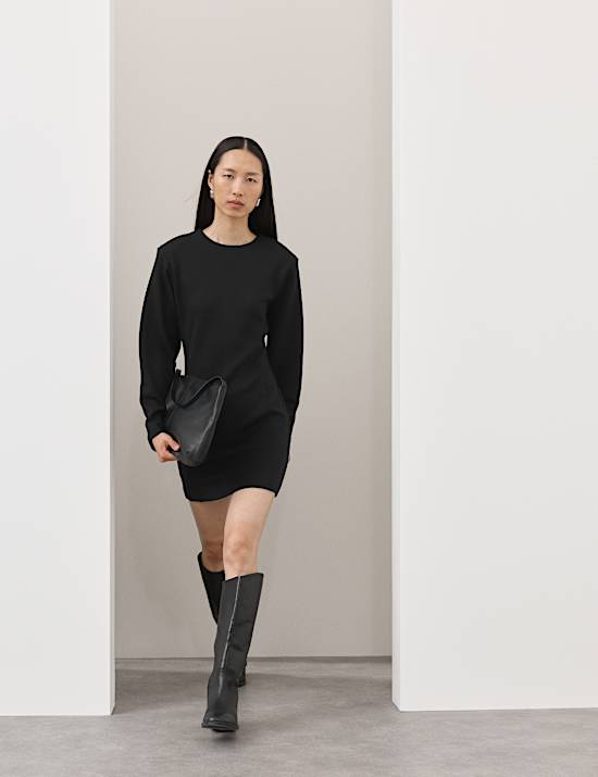 Scuba Mini Shift Dress