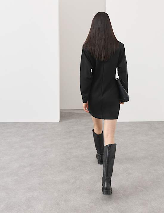 Scuba Mini Shift Dress