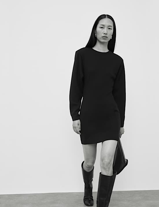 Scuba Mini Shift Dress