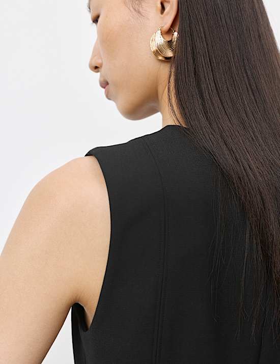 Wool Blend Layered Midaxi Dress