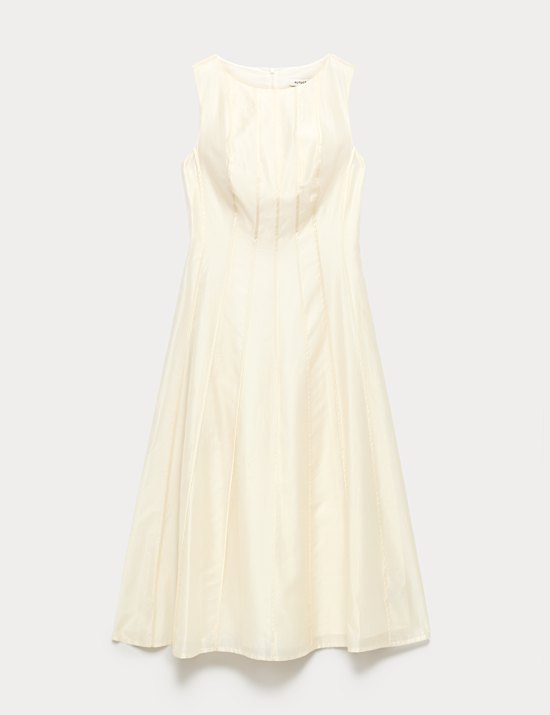 Lyocell Rich Seam Detail Midaxi Dress
