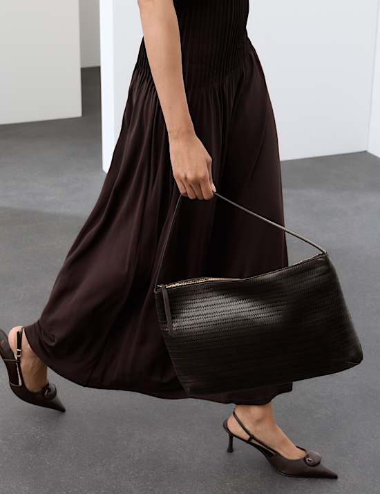 Jersey Pintuck Maxi Dress