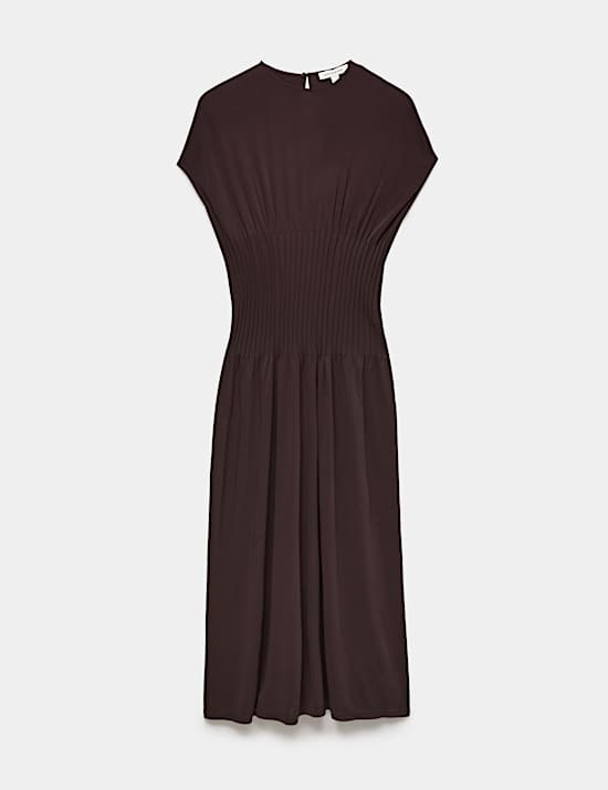 Jersey Pintuck Maxi Dress