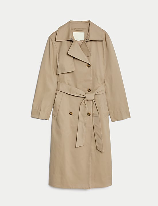 Cotton Rich Belted Longline Trench Coat