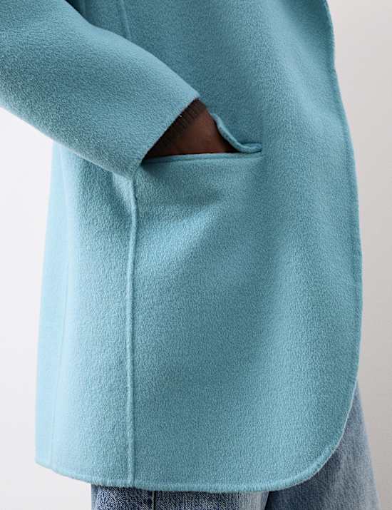 Blazer van wolmix met één rij knopen