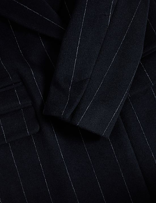 Abrigo largo de doble botonadura de lana