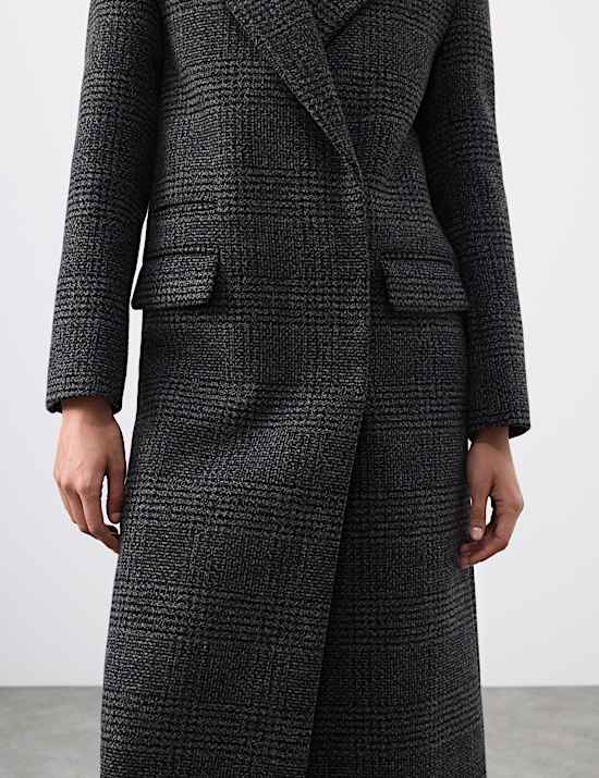 Wool Rich Double Breasted Longline Coat