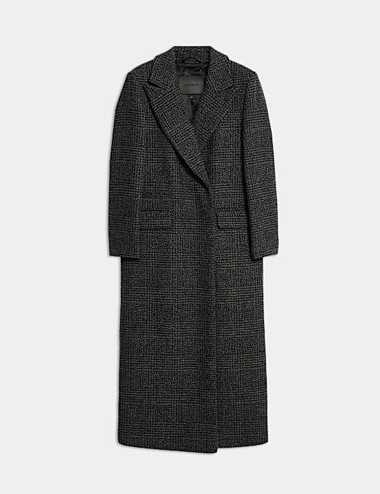 Wool Rich Double Breasted Longline Coat