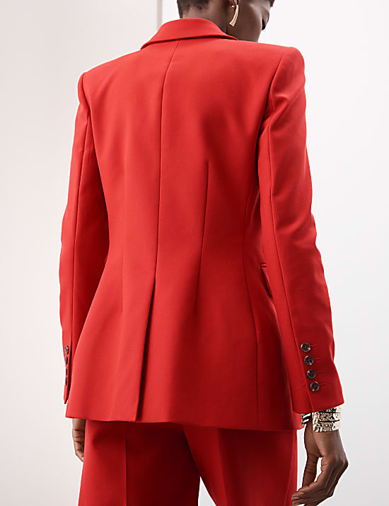 Blazer met enkele rij knopen, wol en uitstekende pasvorm