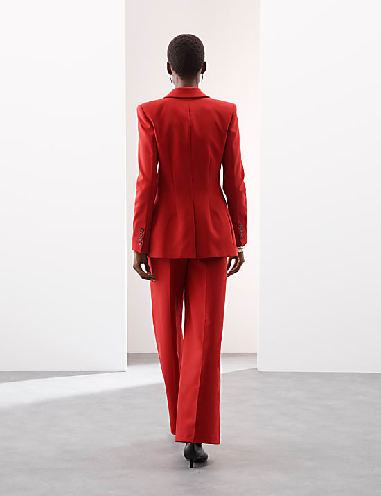 Blazer met enkele rij knopen, wol en uitstekende pasvorm