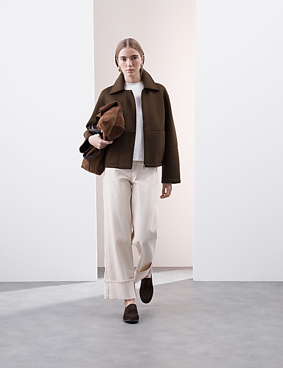 Heavy Scuba Cropped Bomber Jacket