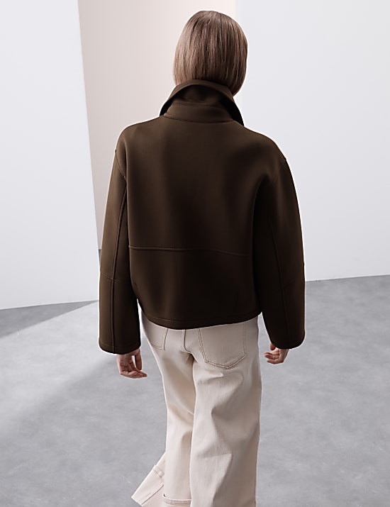 Heavy Scuba Cropped Bomber Jacket