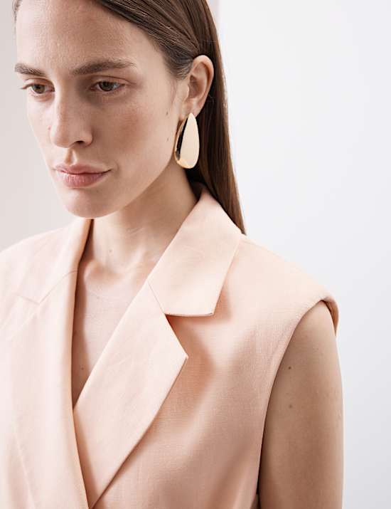 Wiązana kamizelka z mieszanki lnu