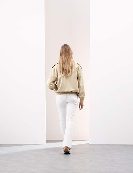 Cotton Lyocell™ Blend Blouson Bomber Jacket