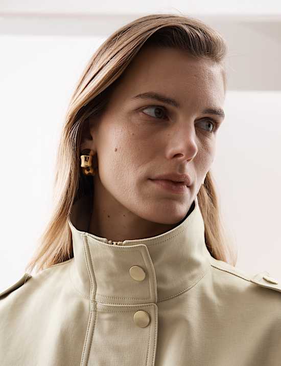 Cotton Lyocell™ Blend Blouson Bomber Jacket