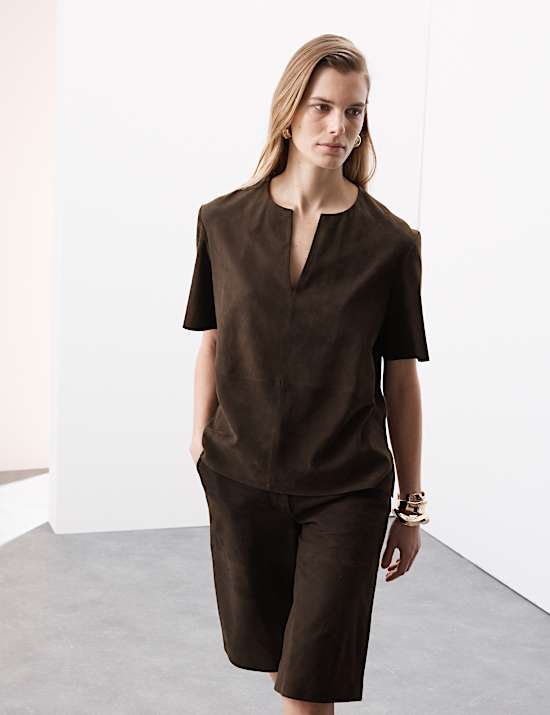 Pure Suede Kaftan Top