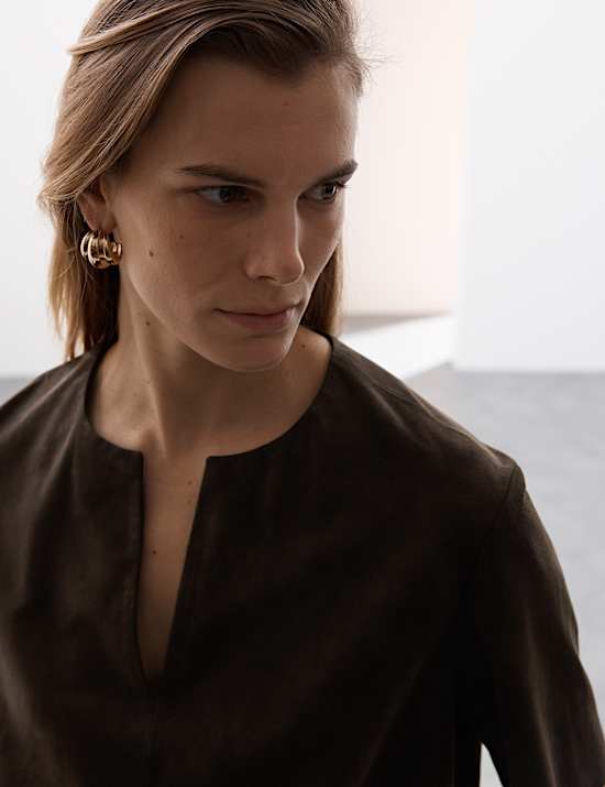 Pure Suede Kaftan Top