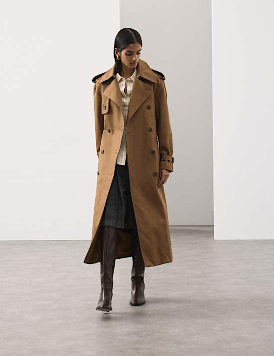 Pure Cotton Longline Trench Coat