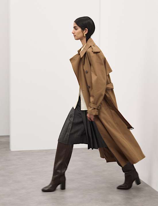 Pure Cotton Longline Trench Coat