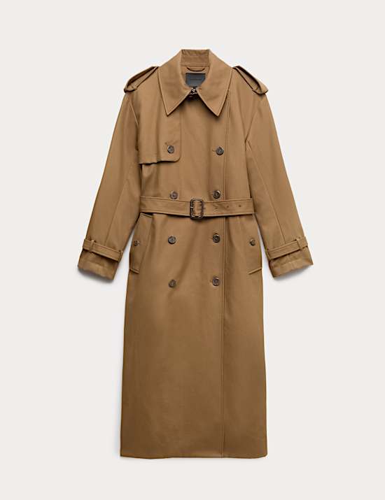 Pure Cotton Longline Trench Coat