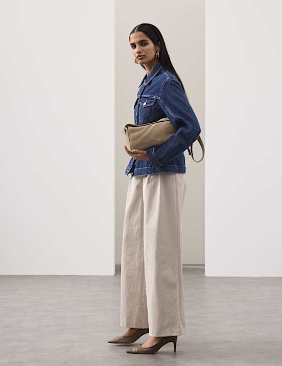 Denim Cinched Waist Jacket