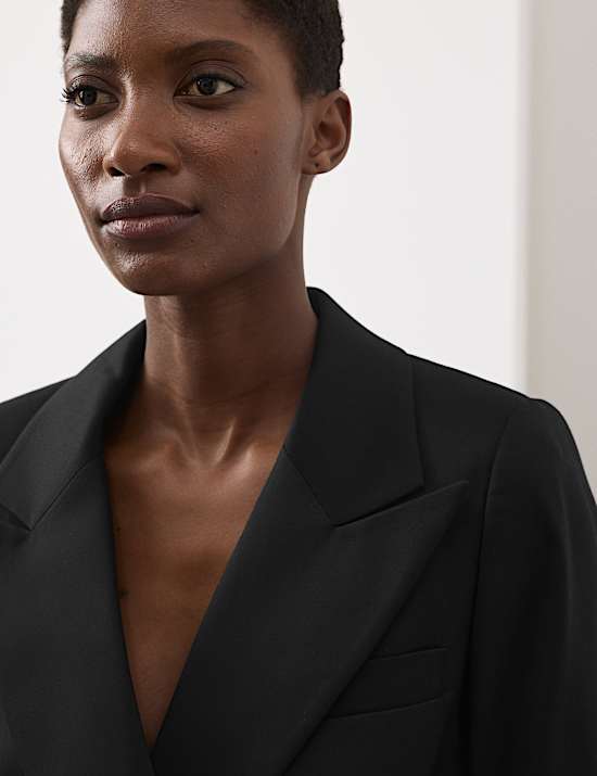 Lyocell Rich Tailored Double Breasted Blazer