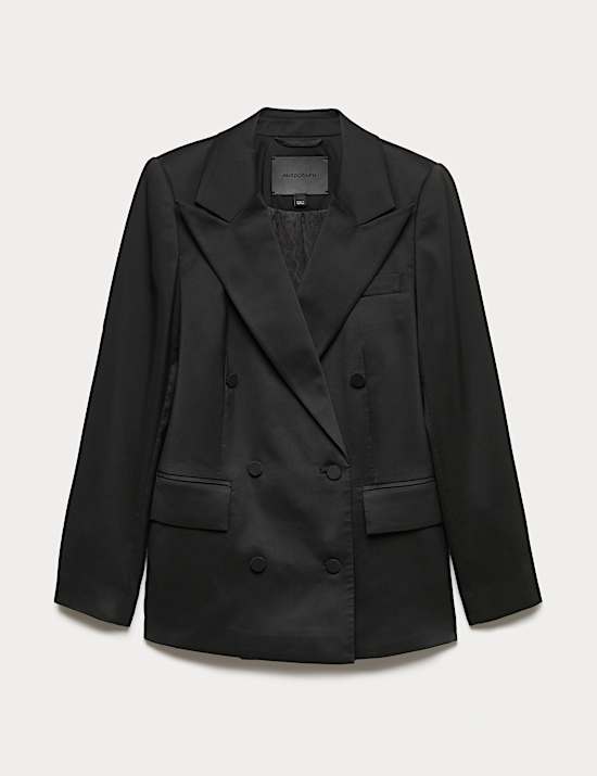 Lyocell Rich Tailored Double Breasted Blazer