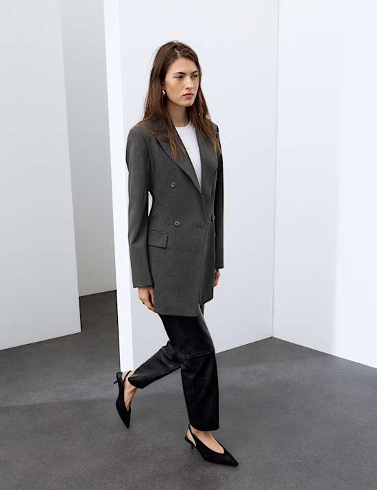 Longline Double Breasted Blazer