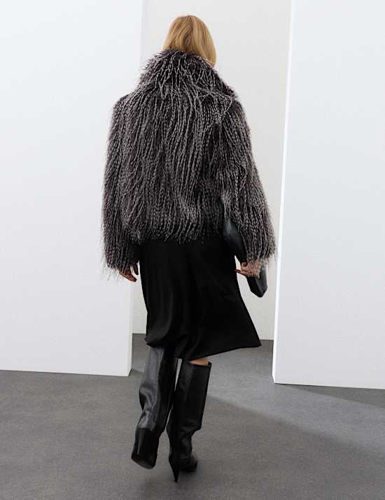 Short Tipped Faux Fur Jacket