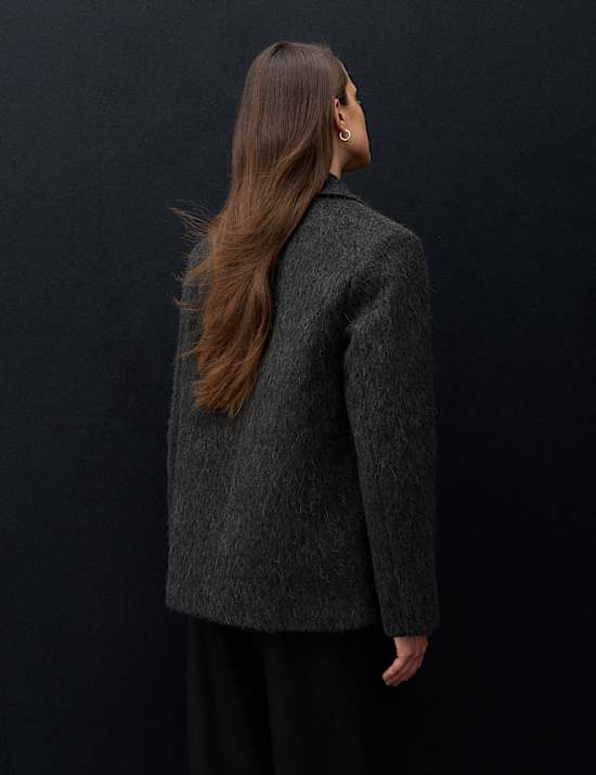 Wool Rich Brushed Tailored Jacket