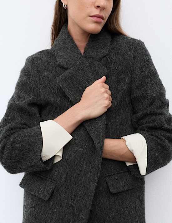 Wool Rich Brushed Tailored Jacket