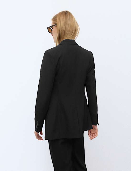 Pure Wool Tailored Single-Breasted Blazer