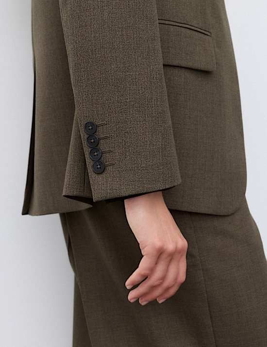 Wool Blend Tailored Blazer
