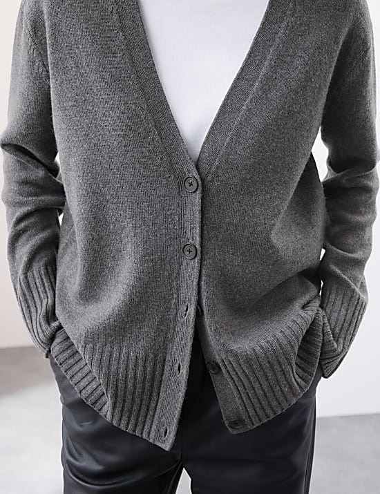 Merino Wool Rich Cardigan With Cashmere