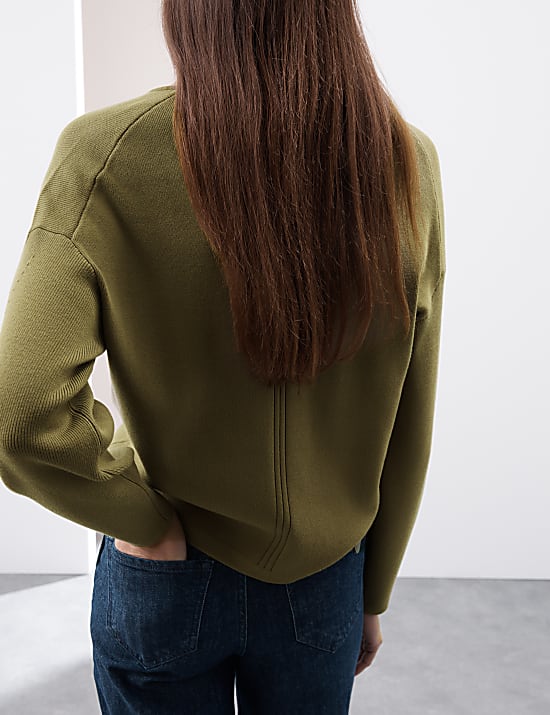 Crew Neck Blouson Sleeve Jumper