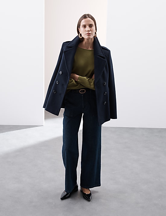 Crew Neck Blouson Sleeve Jumper