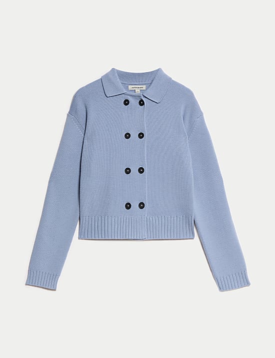 Gebreid kort jasje van zuivere merinowol