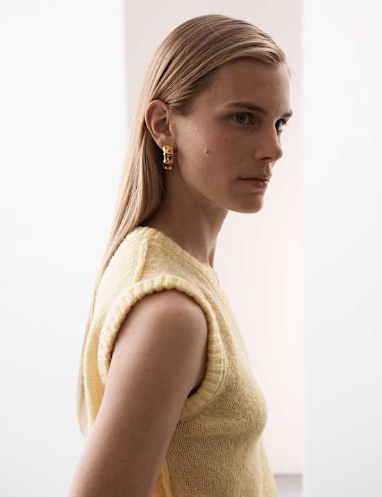 Πλεκτό Γιλέκο με V-Λαιμόκοψη από Κασμίρι