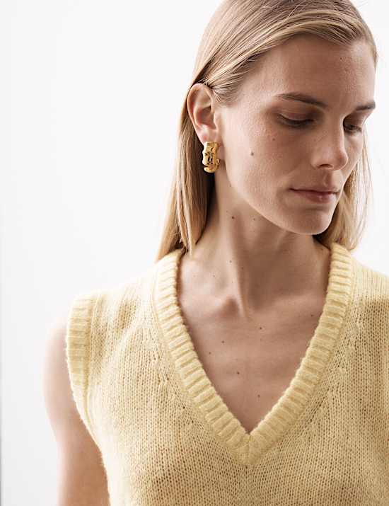 Πλεκτό Γιλέκο με V-Λαιμόκοψη από Κασμίρι