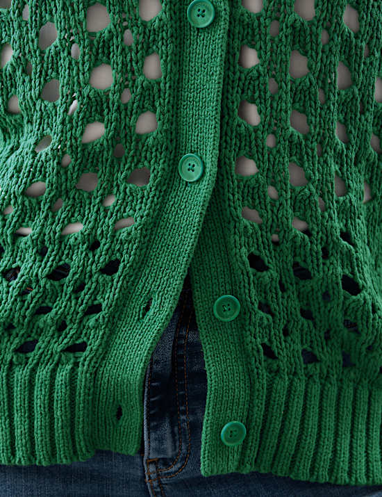 Pure Cotton Relaxed Longline Cardigan