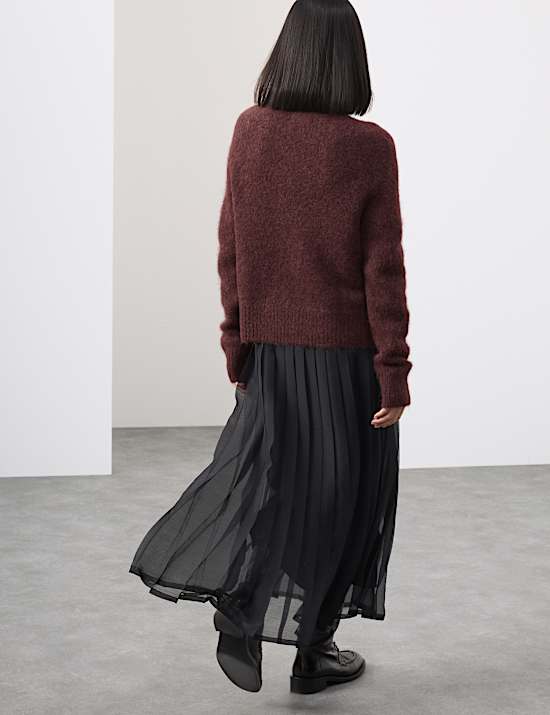 Pull en alpaga avec fermeture à glissière