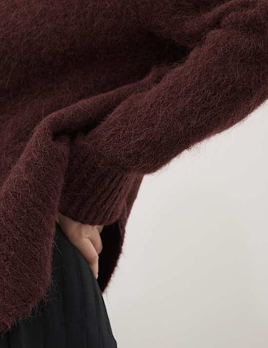 Pull en alpaga avec fermeture à glissière