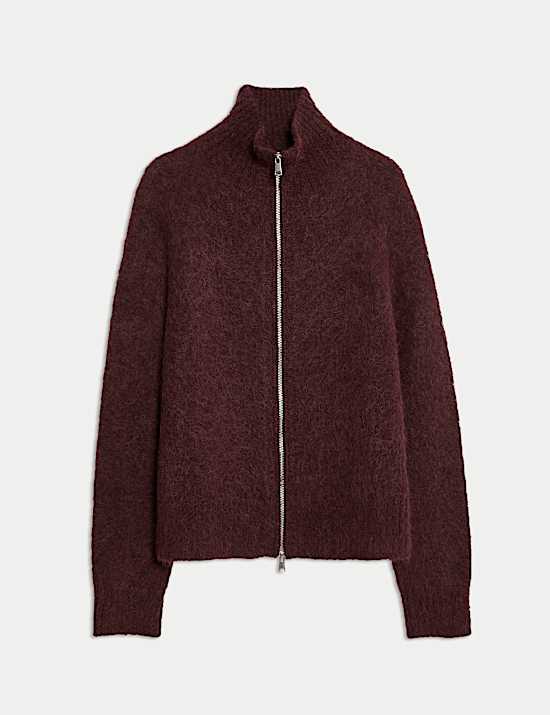 Pull en alpaga avec fermeture à glissière