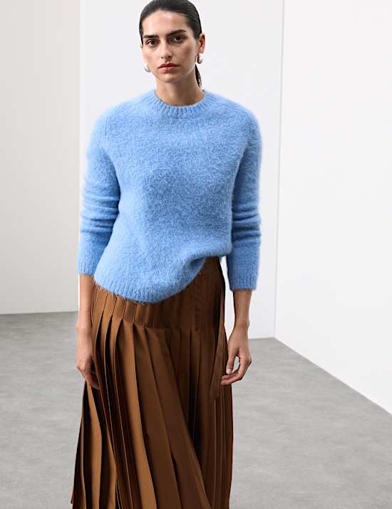 Pull en alpaga à col rond